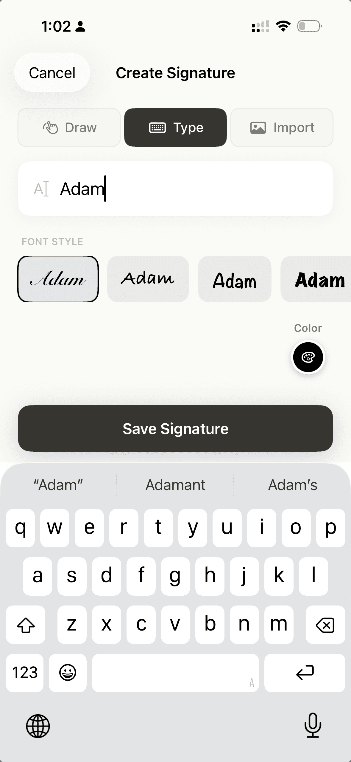 Type your signature