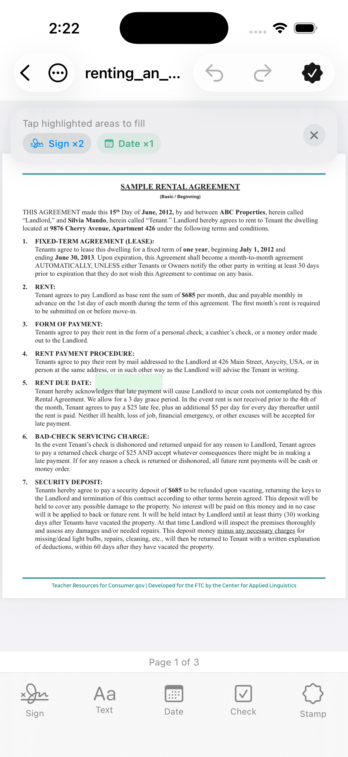 AI auto-detects signature and date fields in your PDF